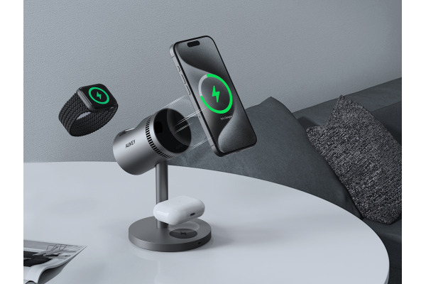 AUKEY MagFusion L 3-IN-1 Pro LC-MC311A Qi2.2 Wireless Charger 25W