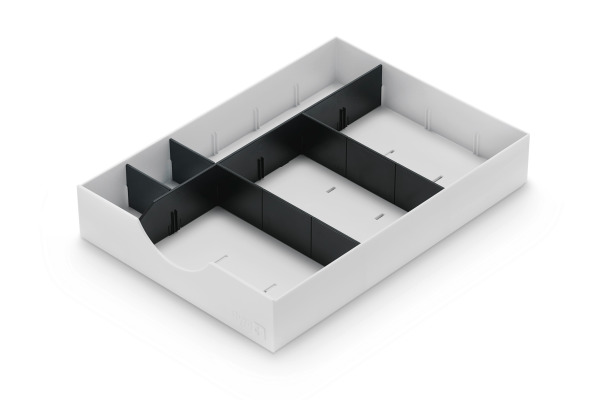 STYRO Systemschublade styrodoc 268-405.5 weiss/schwarz 6-teilig