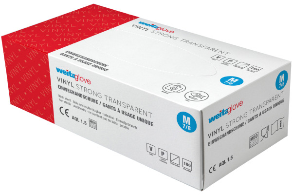 WEITA Einweghandschuhe Vinyl M 242001 Strong, blau 100 Stück