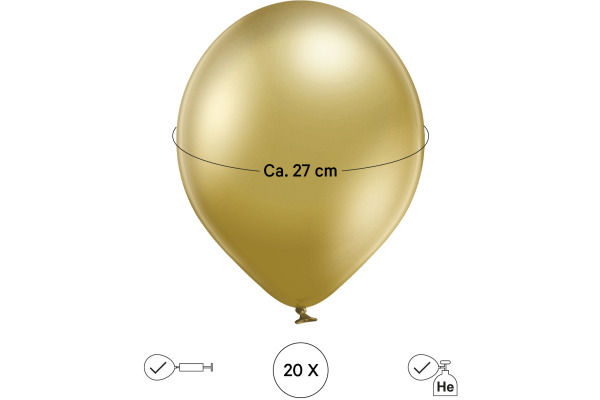 I AM CREA Ballons Metallic Mix 27cm 1000-1058 creme, gold, silber 20 Stück