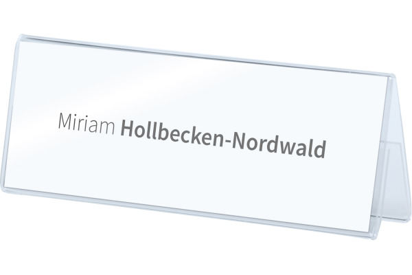 DEFLECTO Tischnamenschilder 48601 transparent A4