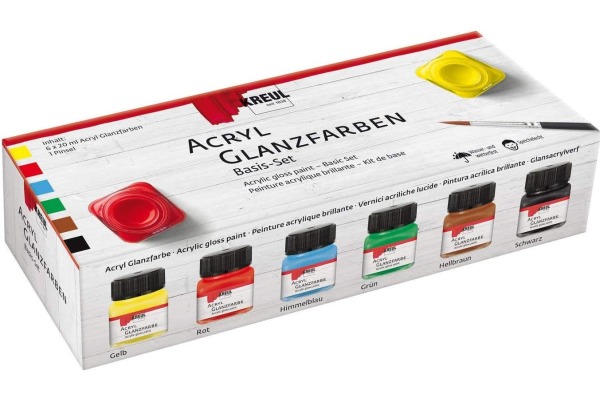 KREUL Creativ-Set Glanzl 79600 Glanzlack 6x20ml