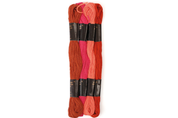 GRAINECRÉ Stickfäden 4x7m GC-205011 rot, assortiert