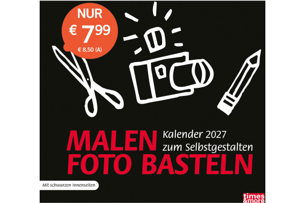HEYE Bastelkalender 2027 21418+27 schwarz DE 30x27cm