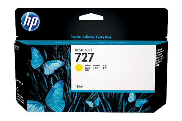 HP Tintenpatrone 727 yellow B3P21A DesignJet T920/T1500 130ml