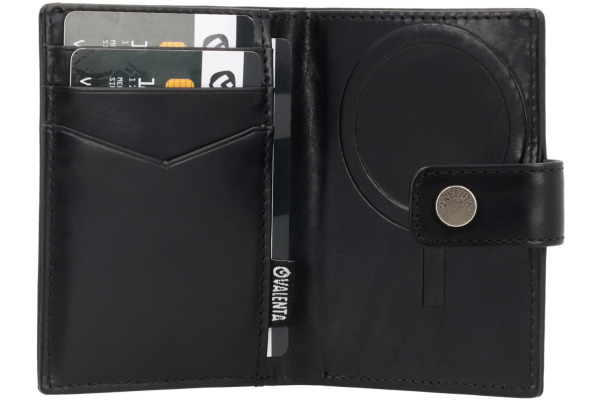 VALENTA Card Wallet Leather 588386 Luxe Black