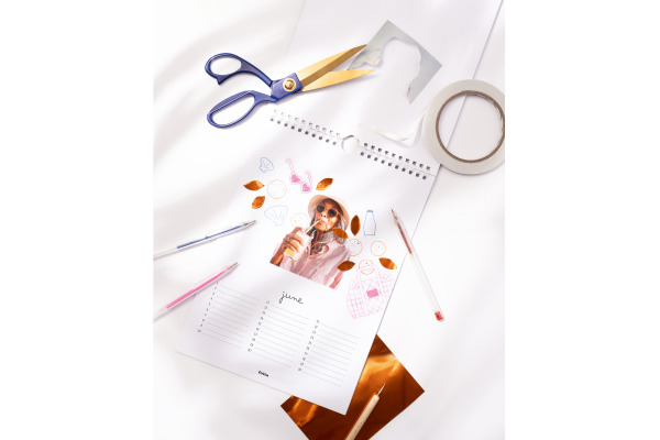 FOLIA Fotokalender DIY A4 23181 weiss