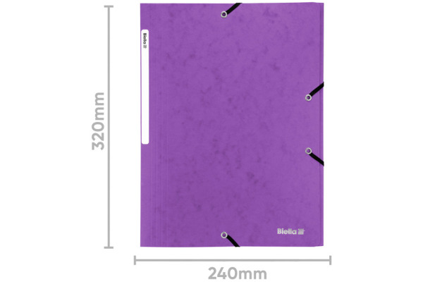 BIELLA Gummibandmappe A4 17840142U violett, 355gm2 200 Bl.