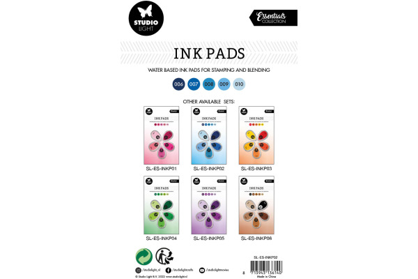 STUDIO LI Stempelkissen 21.5x13x2.1cm INKP02 blautöne