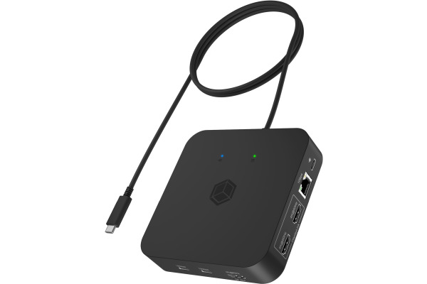 ICY BOX Mobile Dockingstation 12in1 IB-DK4090 3xHDMI,2x USB-C 3.2G2,4x USB-A