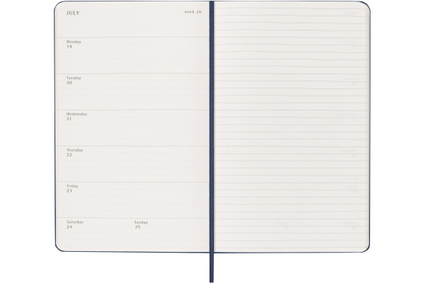 MOLESKINE Wochen-Notizkalender 26/27 DHB2018WN 18M liniert HC saphir 13x21cm