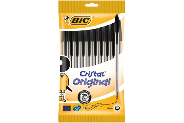BIC Kugelschreiber Cristal 830864 schwarz, 10 Stück