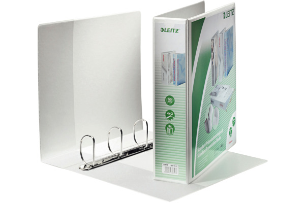 LEITZ Präs.-Ringbuch Standard 7.7cm 42870001 4 Ringe weiss A4+