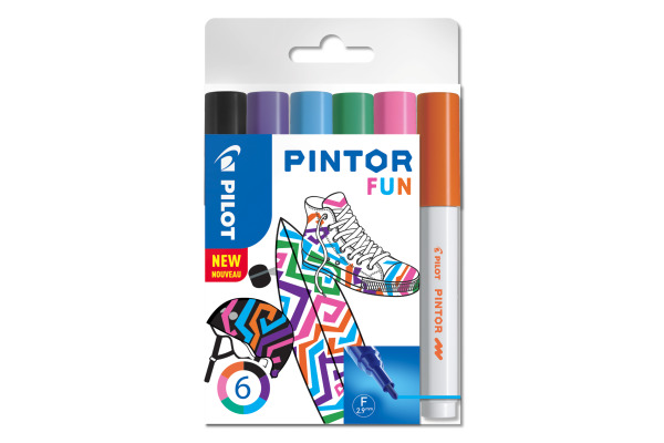 PILOT Marker Pintor Set Fun F S6/051742 6 Stifte