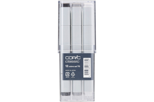 COPIC Marker Classic 20075153 Grau-Set TG, 12 Stück