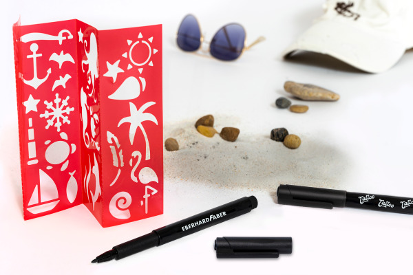 EBERHARD Tattoostifte Set 559597 schwarz, Schablonen 2 Stk.