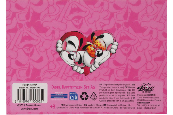 DIDDL Haftnotizen Set A5 23505 rosa 200 Blatt