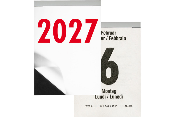 BIELLA Abreissblock Nr.5 2027 889005000 1T/1S sw/rot ML 9.8x14.2cm