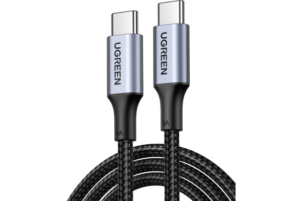 UGREEN Fast Charging Cable 100W Max 20478 5A,USB-C-USB-C,PD,Bl.0.5m BB