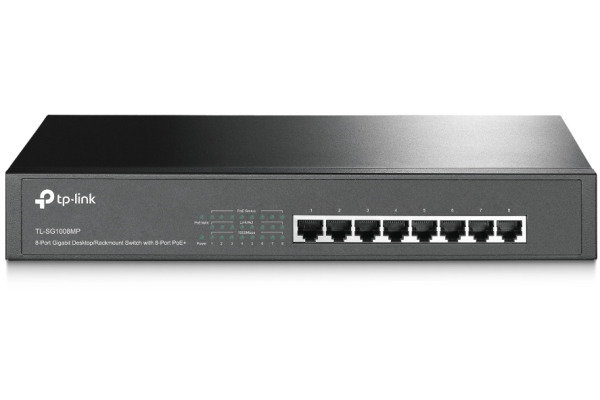 TP-LINK 8-Port Desktop/Rackmount TLSG1008M Switch with 8-Port PoE