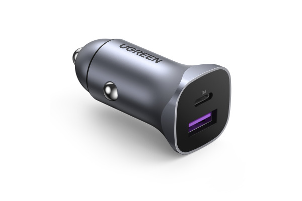 UGREEN Fast Car Charger 30W 40858 USB-C PD+USB-A QC