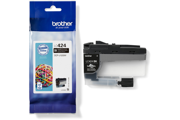 BROTHER Tintenpatrone schwarz LC-424BK DCP-J1200 750 Seiten