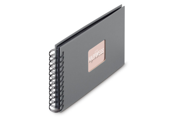 HAMA Spiralalbum Fine Art 24x17cm 9839 steingrau 25 Blatt