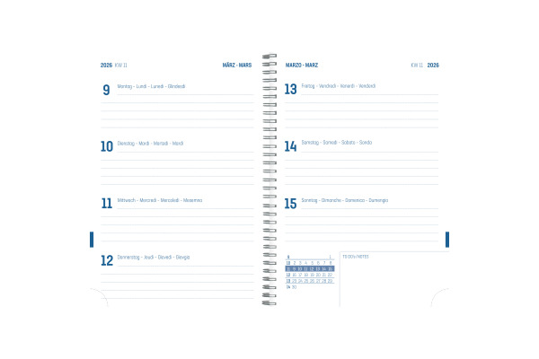 SIMPLEX Schüleragenda Touch 26/27 500236.27 1W/2S 17M Brick ML 14.8x21cm