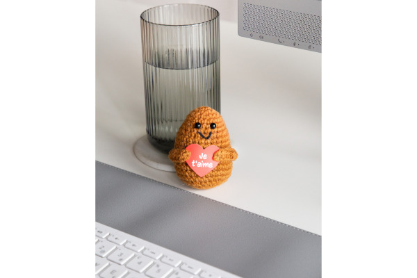 I AM CREA Positive Potato Je t'aime 8cm 1000-1461 braun