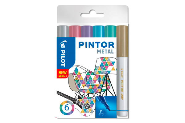 PILOT Marker Set Pintor 1.0mm S60517443 6 Farben metallic