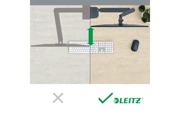 LEITZ Monitorarm ERGO 65380089 grau, inkl. Laptophalter