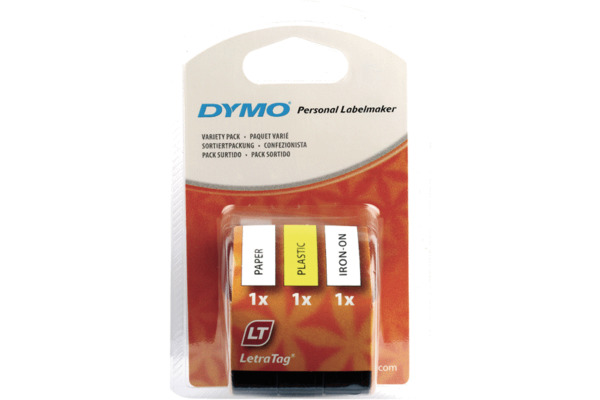 DYMO Schriftband LetraTag 3-farbig S0721800 12mmx4m
