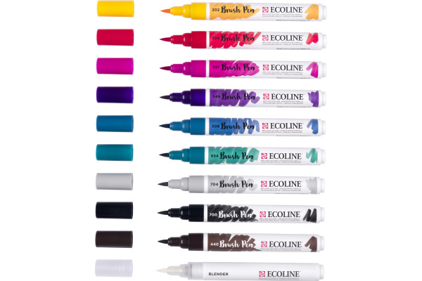 TALENS Ecoline Brush Pen Set 11509810 ass. Handlettering 10 Stück