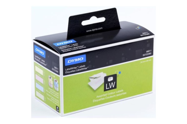 DYMO Adressetiketten Papier 89x28mm S0722380 4-farbig, permanent 4x130 Stk.