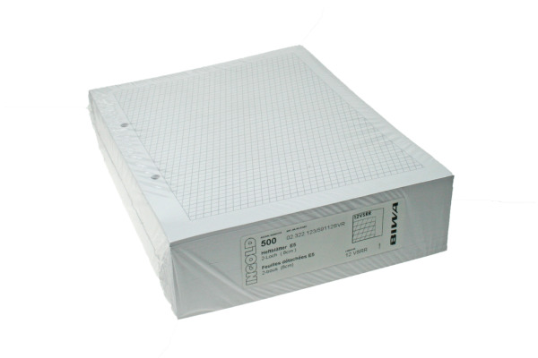 INGOLD-B. Ringbucheinlagen E5 02.322.442weiss 90g 4x4mm kar. 500 Blatt