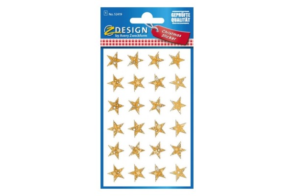 Z-DESIGN Sticker Sterne 52419 gold Weihnachten