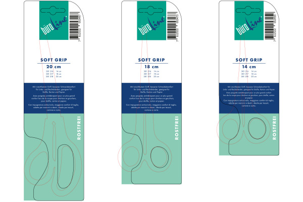 BÜROLINE Schere SoftGrip 14cm 381216 rostfrei