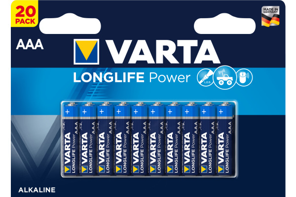 VARTA Batterie Longlife Power 4903121720 AAA/LR03, 20 Stück