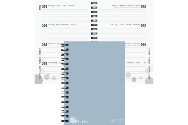BIELLA Schüleragenda hellblau 26/27 17060027U 1W/2S 12x16.5cm