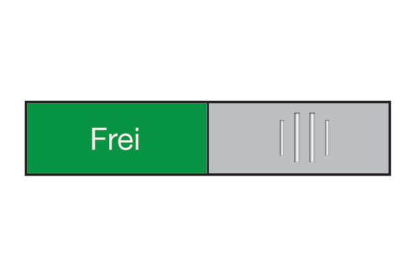 BEREC Türschild 27,4x102mm 314.081 Alu, Frei-Besetzt