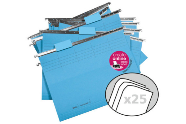 BIELLA Hängemappen-Set A4 27125505U blau 32x25cm 25 Stück