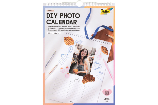FOLIA Fotokalender DIY A4 23181 weiss