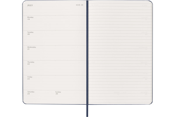 MOLESKINE Agenda Classic Large 2027 DHB2012WN 1W/1S saphir HC 13x21cm