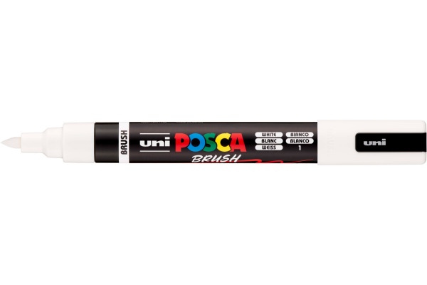 POSCA Brush Marker 1-4mm PC5BRWHIT weiss