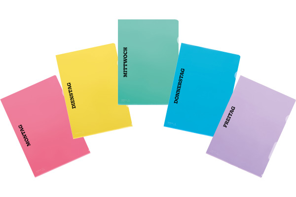 KOLMA Sichtmappe Fashion Wochentage 59.903.19 A4 assortiert 10 Stück