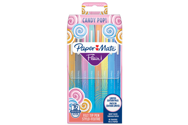 PAPERMATE Faserschreiber Flair 0.7mm 2061395 Candy Pop 16 Stück