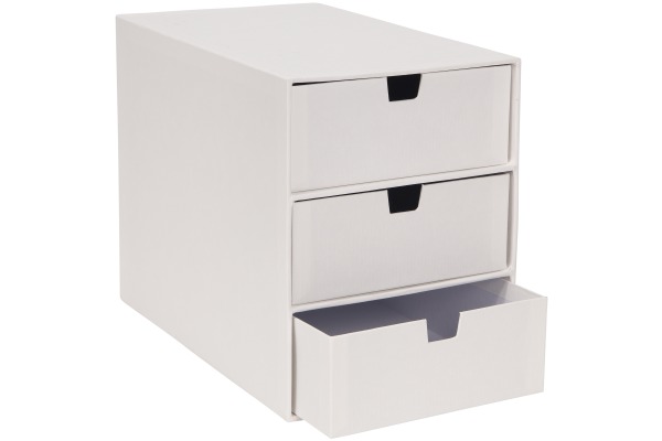 BIGSO BOX Schubladenbox 15751300 Ingrid 3 Schubladen weiss
