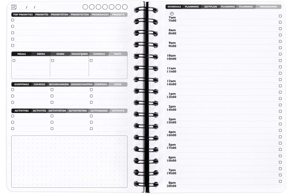 CLAIREFON Agenda AgeBag undatiert 782391C my Daily 125 Blatt schwarz A5