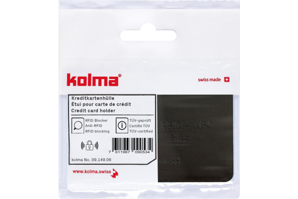 KOLMA Kreditkartenhülle RFID 09.149.06 schwarz 62x92mm