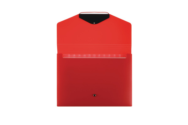 BÜROLINE Fächermappe A4 663290 rot 12-teilig